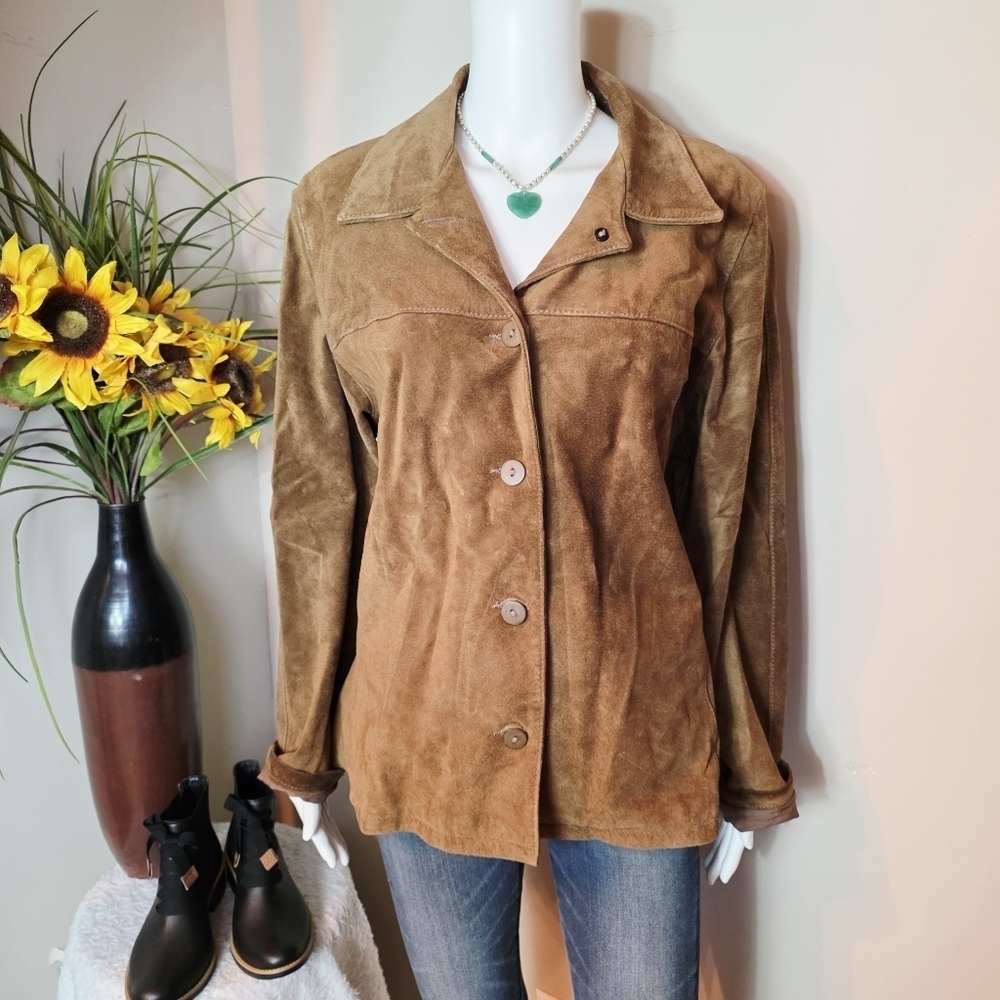 Vintage Washable Brown Suede Women's Jacket - Picture 4 of 7